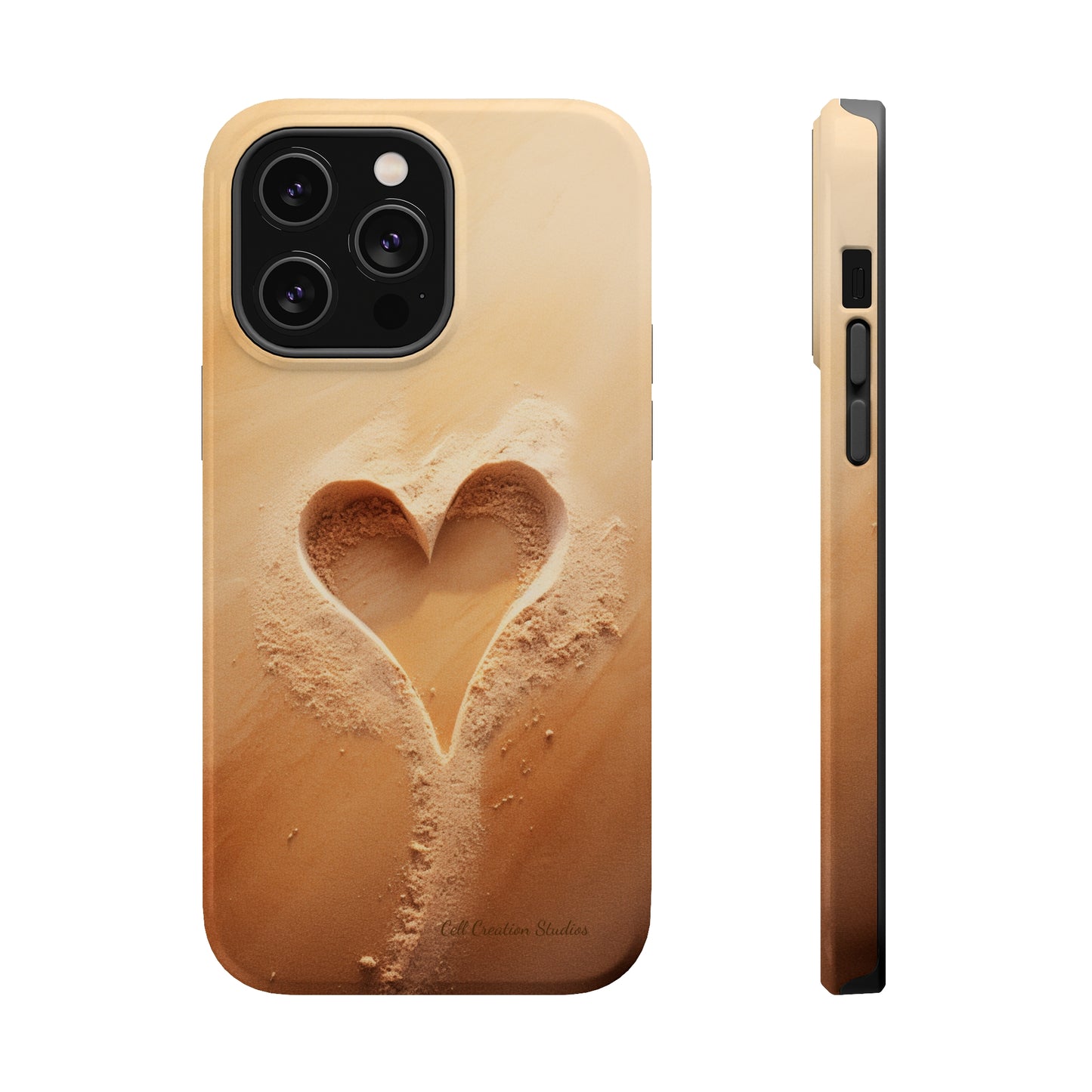 "Eternal Love: Sand Heart" Cell Phone Case -MagSafe Tough Cases