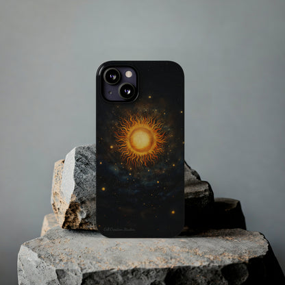 Introducing the "Celestial Sun and Stars" Cell Phone Case – Carry the Cosmos with You -Slim Phone Cases