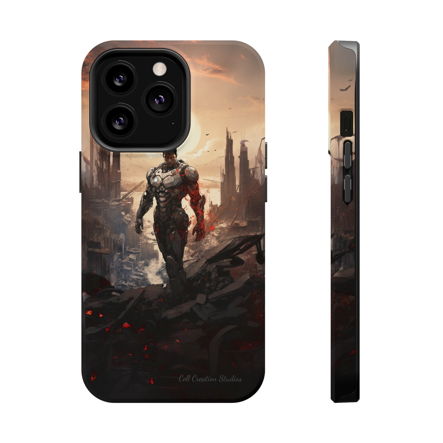 Introducing the "Cyber Guardian" Cell Phone Case – Embrace Futuristic Heroism -MagSafe Tough Cases