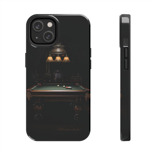 "Elevate Your Game: Pool Table-Themed Phone Case for Billiards Enthusiasts" -Tough Phone Cases