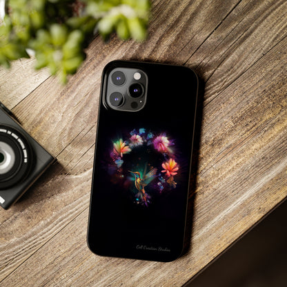 Introducing the "Floral Harmony Hummingbird" Cell Phone Case – Where Elegance Meets Nature -Slim Phone Cases