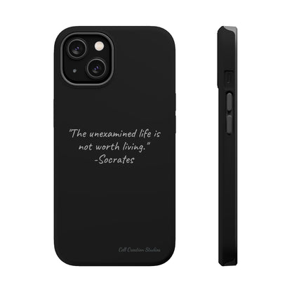 "Life's Examination" Socrates Quote Phone Case -MagSafe Tough Cases