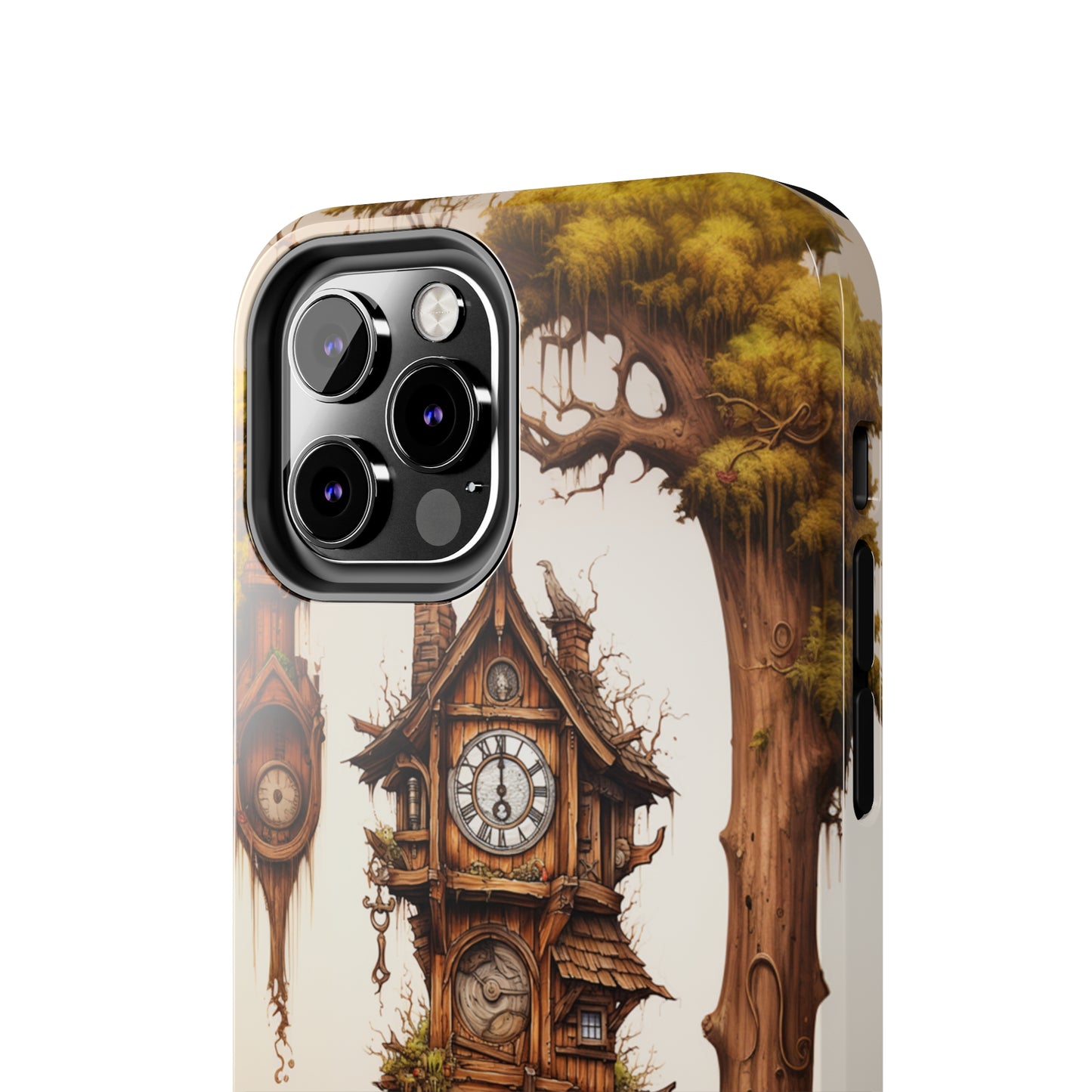 Introducing the "Mystical Wooden Clock" Cell Phone Case – Embrace Enchantment and Timeless Beauty -Tough Phone Cases