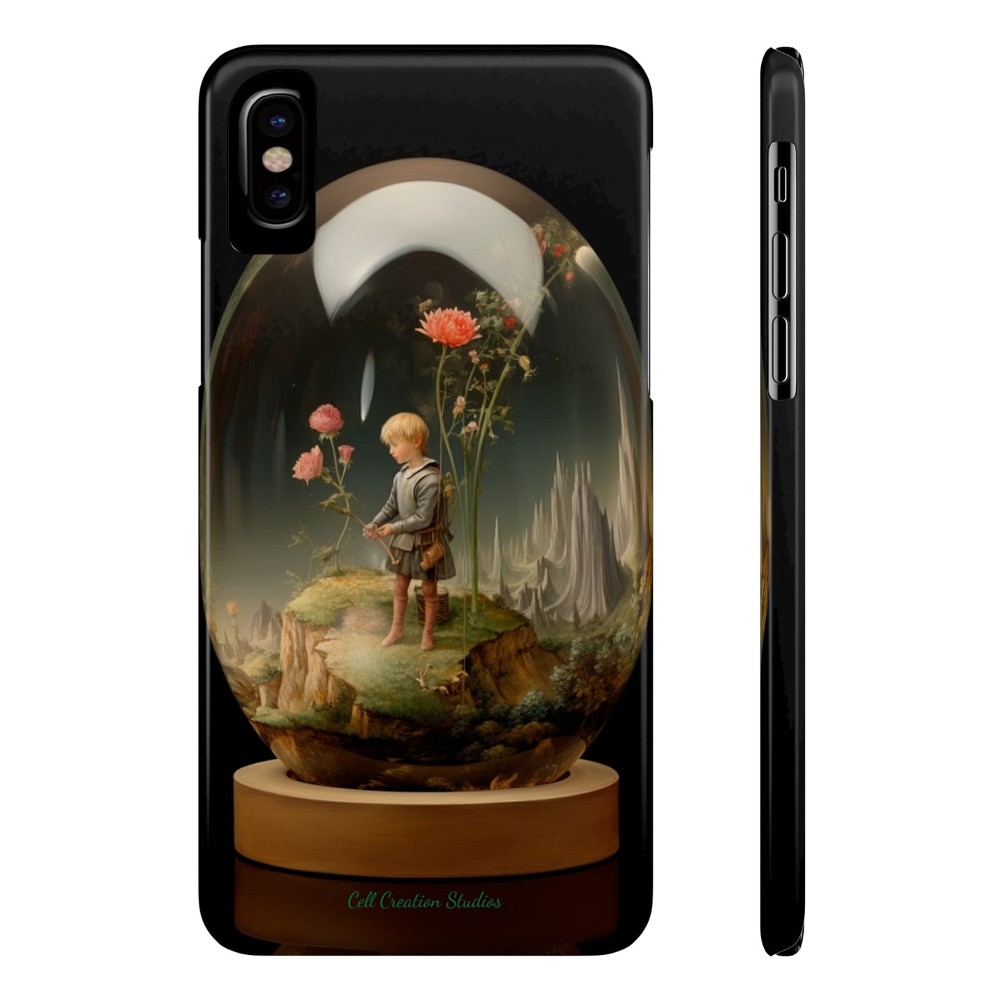 Introducing the "Miniature Gardener" Cell Phone Case – Embrace Your Imagination with a Captivating Glass-Encased Design -Slim Phone Cases