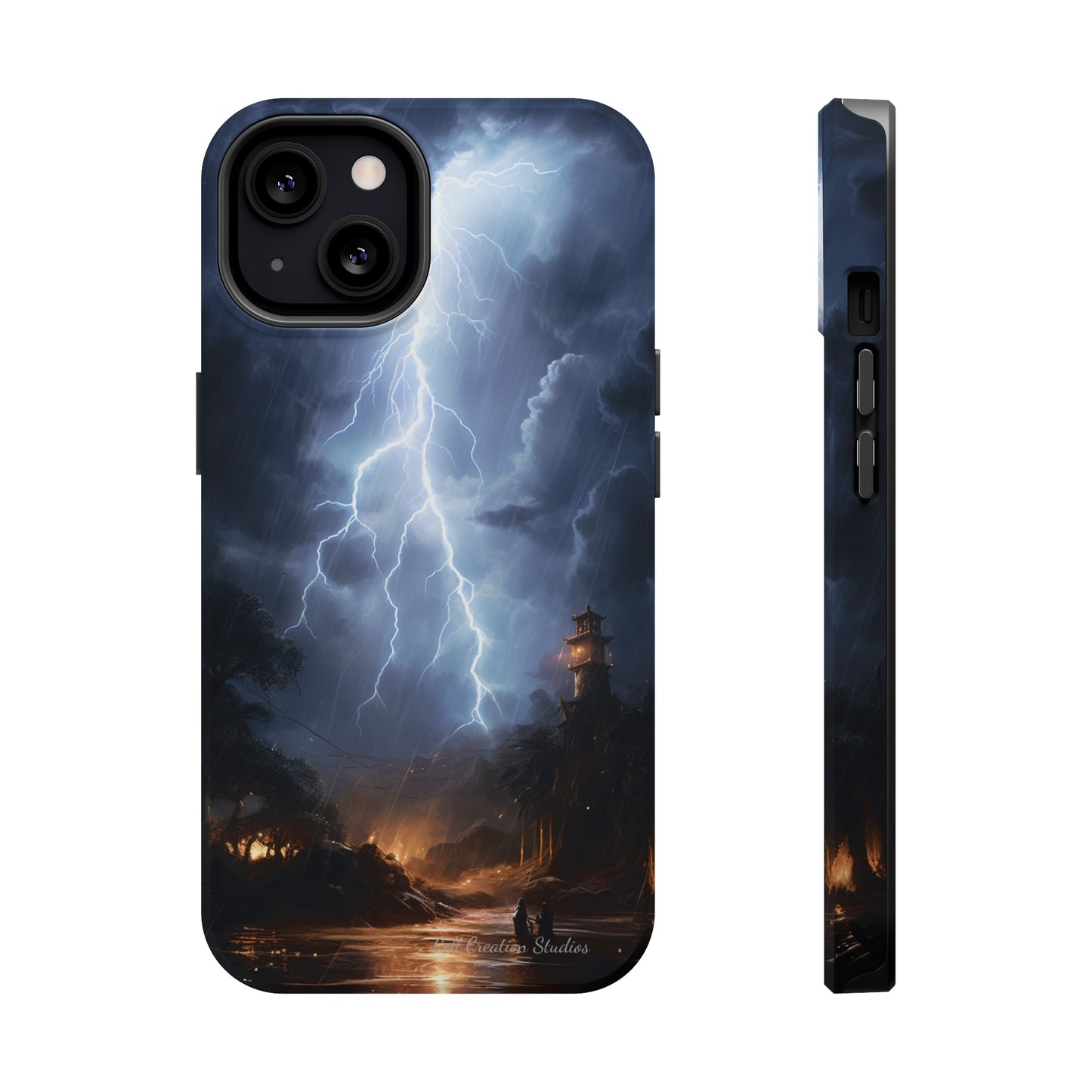 Introducing the "Electric Skies" Cell Phone Case – Unleash the Power of the Storm -MagSafe Tough Cases