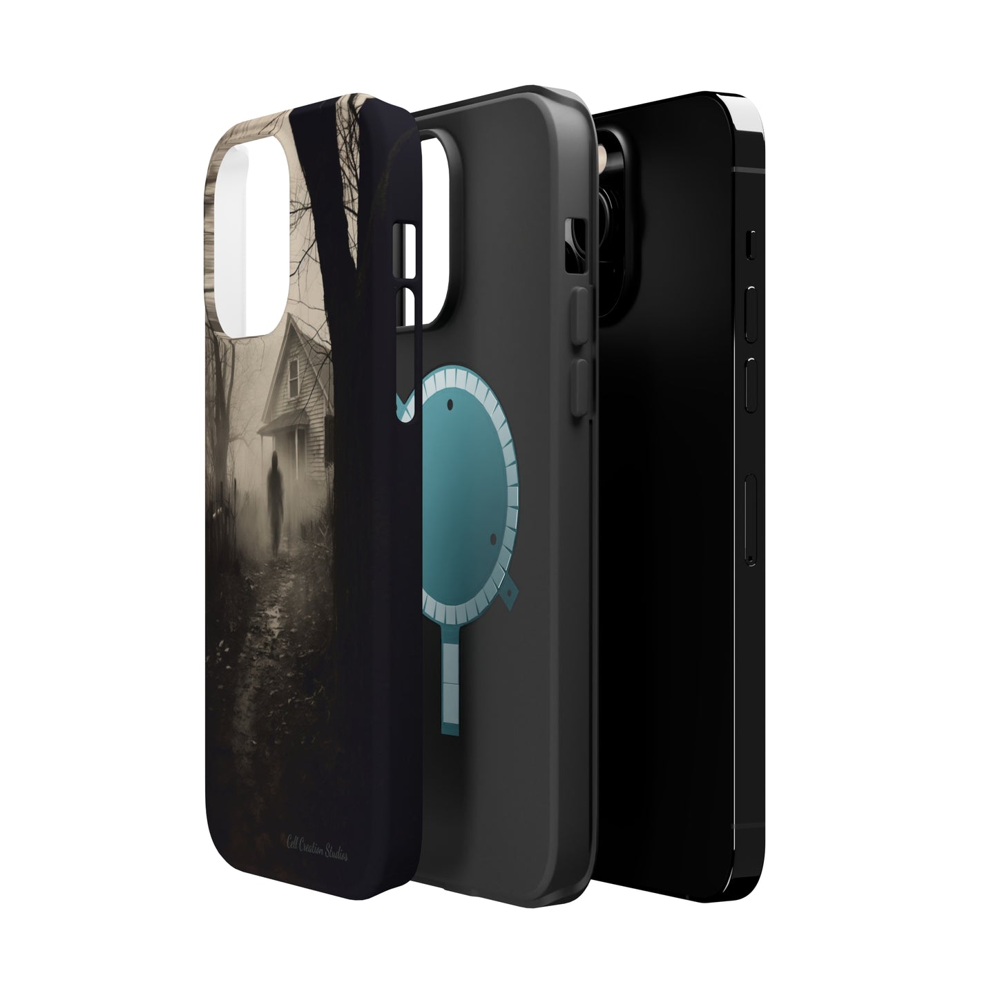 Introducing the "Ethereal Encounter" Cell Phone Case – Unveil the Mystery of the Ghostly Presence -MagSafe Tough Cases