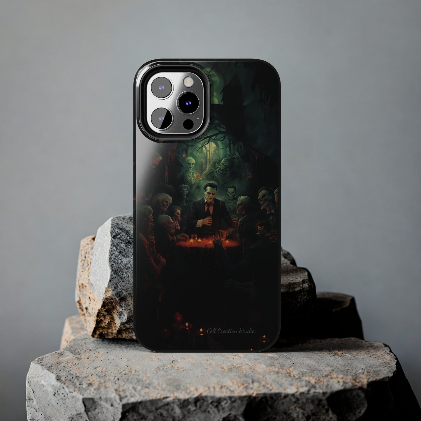 Introducing the "Ghoulish Gala" Cell Phone Case – Dracula's Halloween Soiree -Tough Phone Cases