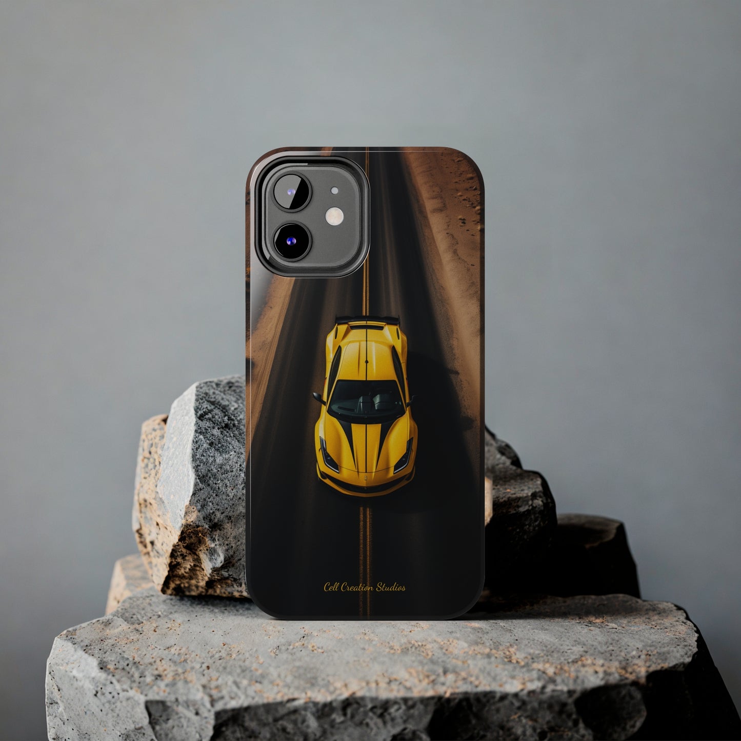 Introducing the "Desert Speedster" Cell Phone Case – Feel the Thrill of a Ferrari Racing through the Desert! -Tough Phone Cases