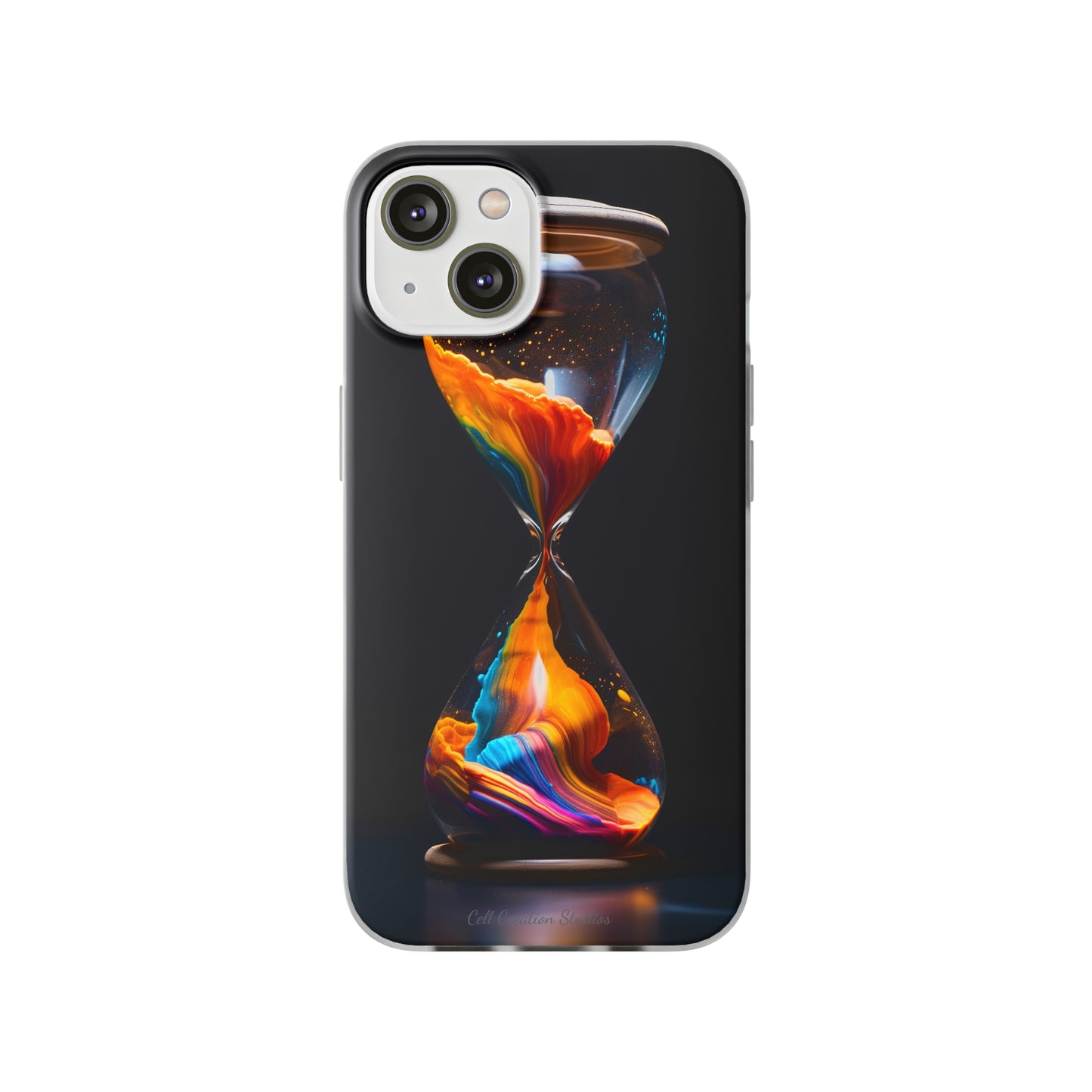 Introducing the "Vibrant Sands of Time" Cell Phone Case – Embrace the Beauty of Colorful Hourglass Design -Flexi Cases