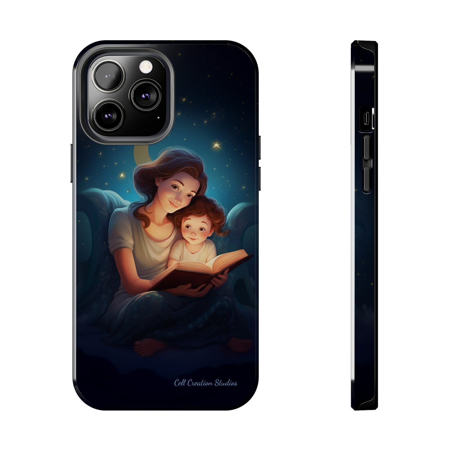 Introducing the "Bedtime Story Bliss" Cell Phone Case – Cherish Heartwarming Moments with Every Glance -Tough Phone Cases