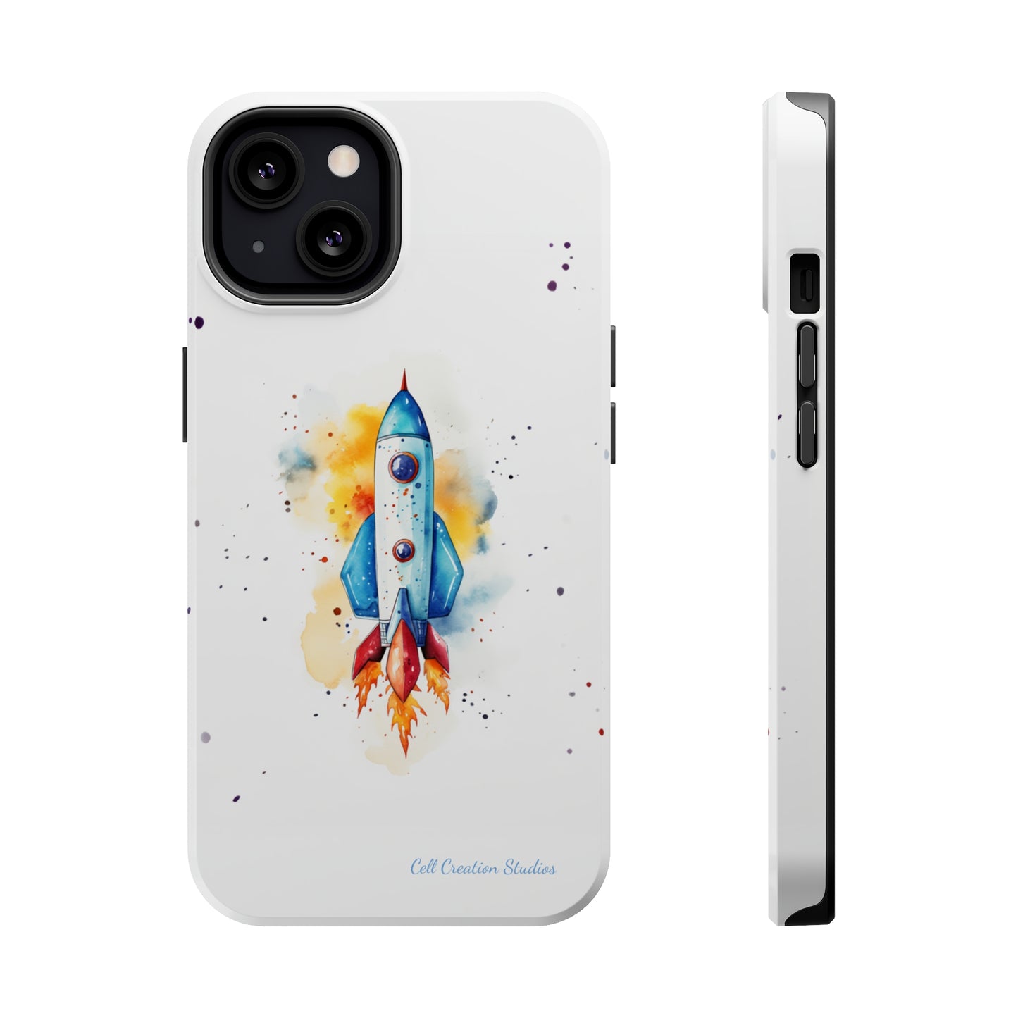 Introducing our "Cosmic Rocket" Cell Phone Case – Where Style Meets Adventure -MagSafe Tough Cases