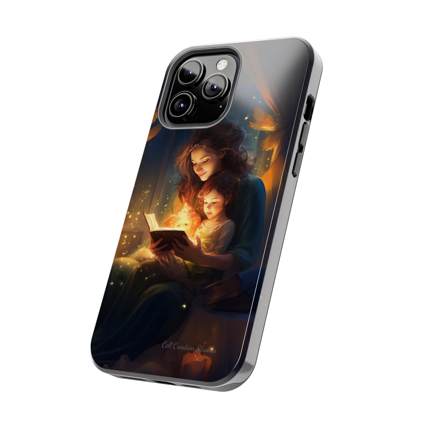 Introducing the "Bedtime Story Bliss" Cell Phone Case – Cherish Heartwarming Moments with Every Glance -Tough Phone Cases