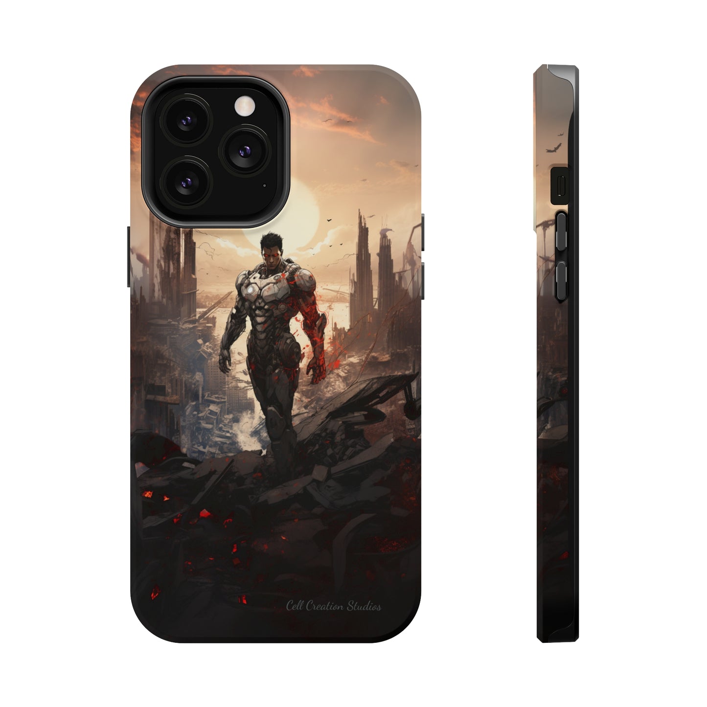 Introducing the "Cyber Guardian" Cell Phone Case – Embrace Futuristic Heroism -MagSafe Tough Cases