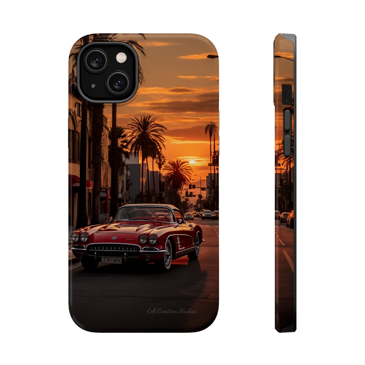 "Sunset Boulevard Classic Red Car" Cell Phone Case -MagSafe Tough Cases