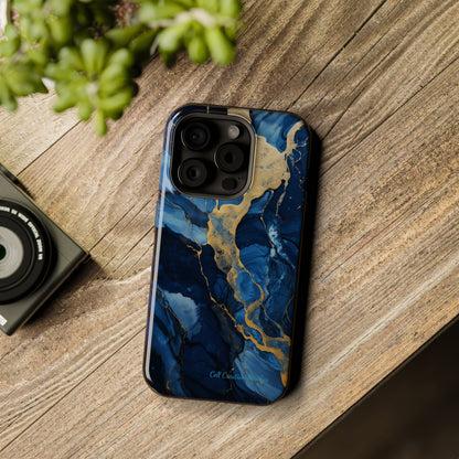 "Azure Elegance Marble" -MagSafe Tough iPhone Cases