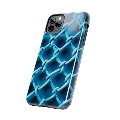 Introducing the "Elegant Chainlink" Cell Phone Case – Embrace Contemporary Style with Blue Chain Link Design -Tough Phone Cases