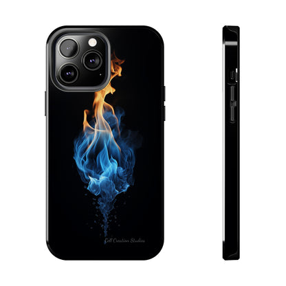 "Elegant Blue and Orange Flame" Phone Case: Ignite Your Style -Tough Phone Cases