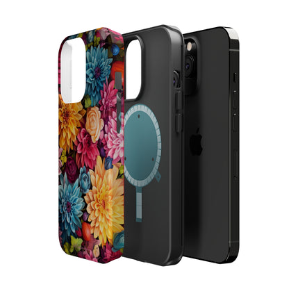 Introducing the "Floral Harmony" Cell Phone Case – Elevate Your Style with Nature's Grace -MagSafe Tough Cases