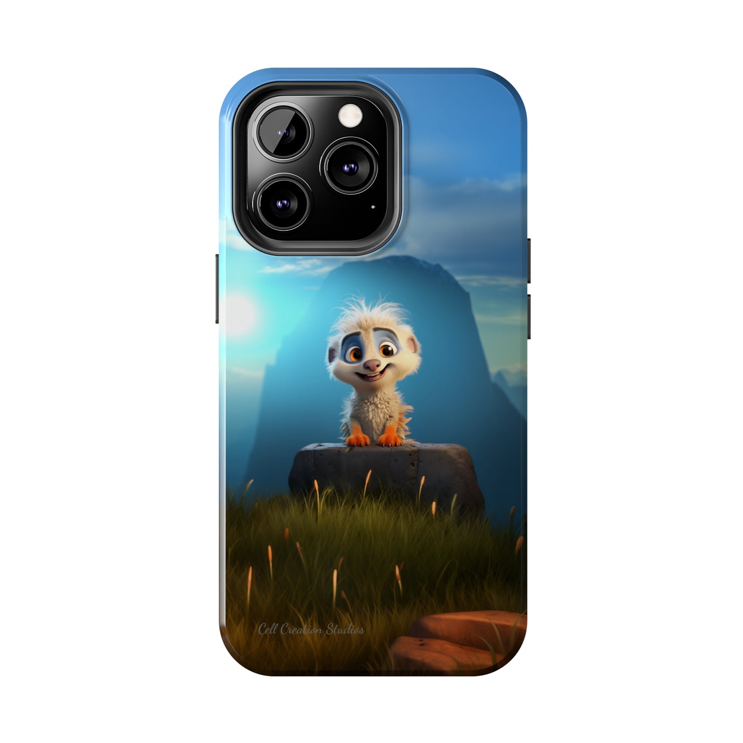 Introducing the "Mountain Explorer Buddy" Cell Phone Case – Embark on Adventures with an Animated Cute Animal -Tough Phone Cases