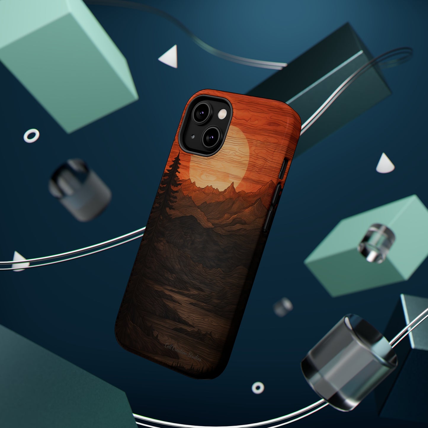 The "Sunset Mountains" Phone Case -MagSafe Tough Cases