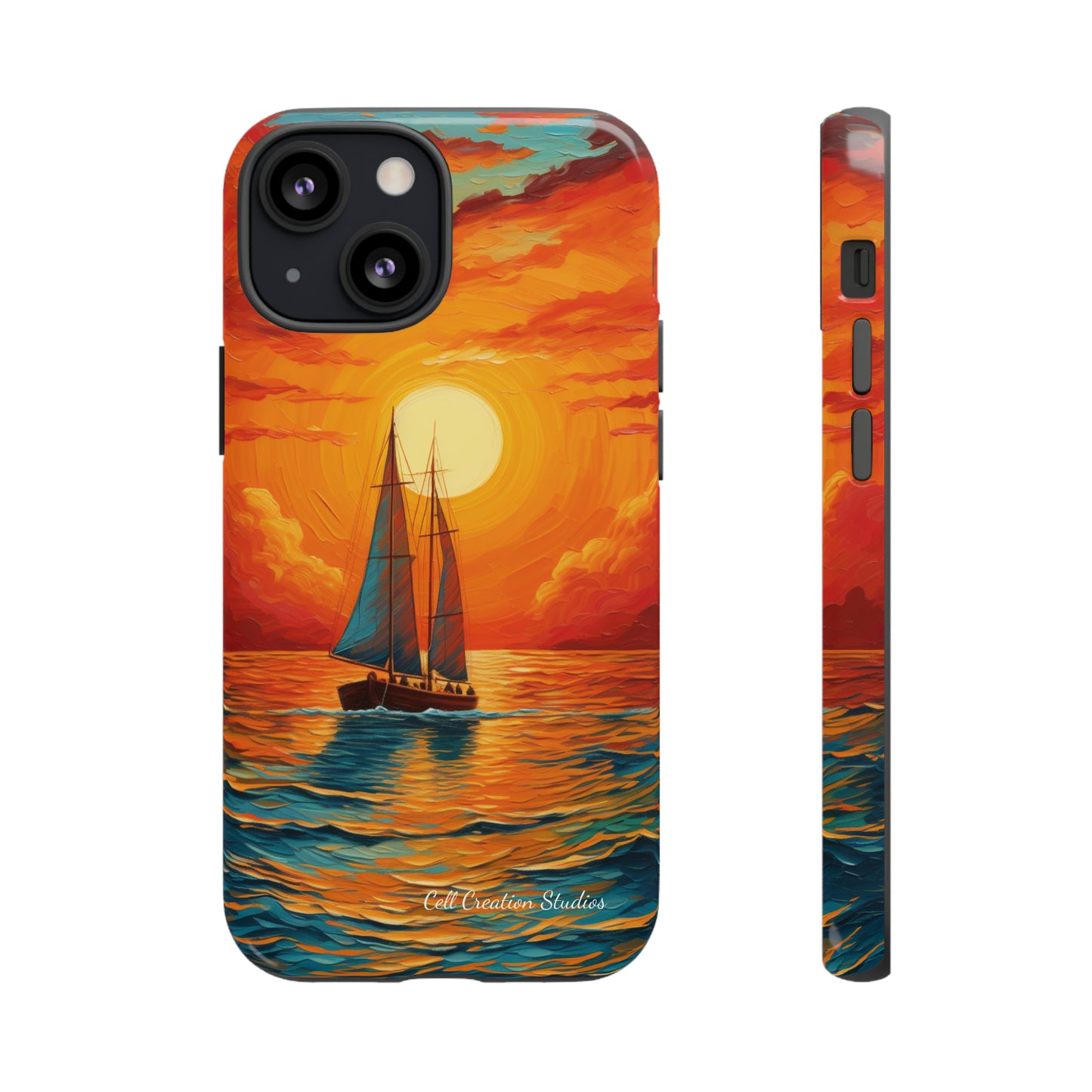 "Sailboat Sunset" - Tough iPhone Cases