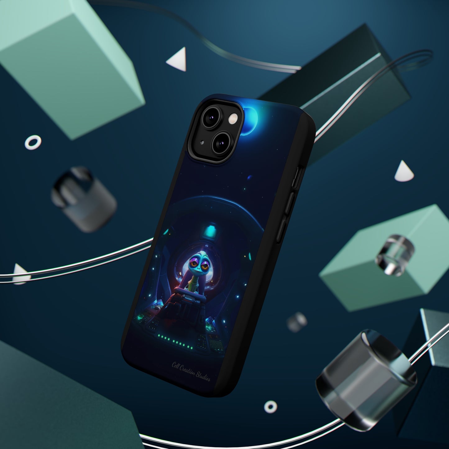 The "Cosmic Cruising Bored Alien" Phone Case -MagSafe Tough Cases