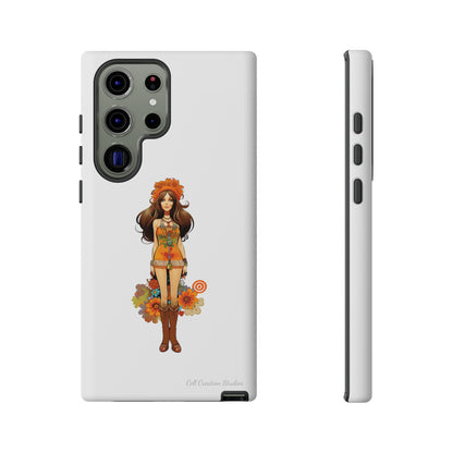 Introducing the "Groovy Hippie Chick" Cell Phone Case – Peace, Love, and Retro Style -Tough Cases