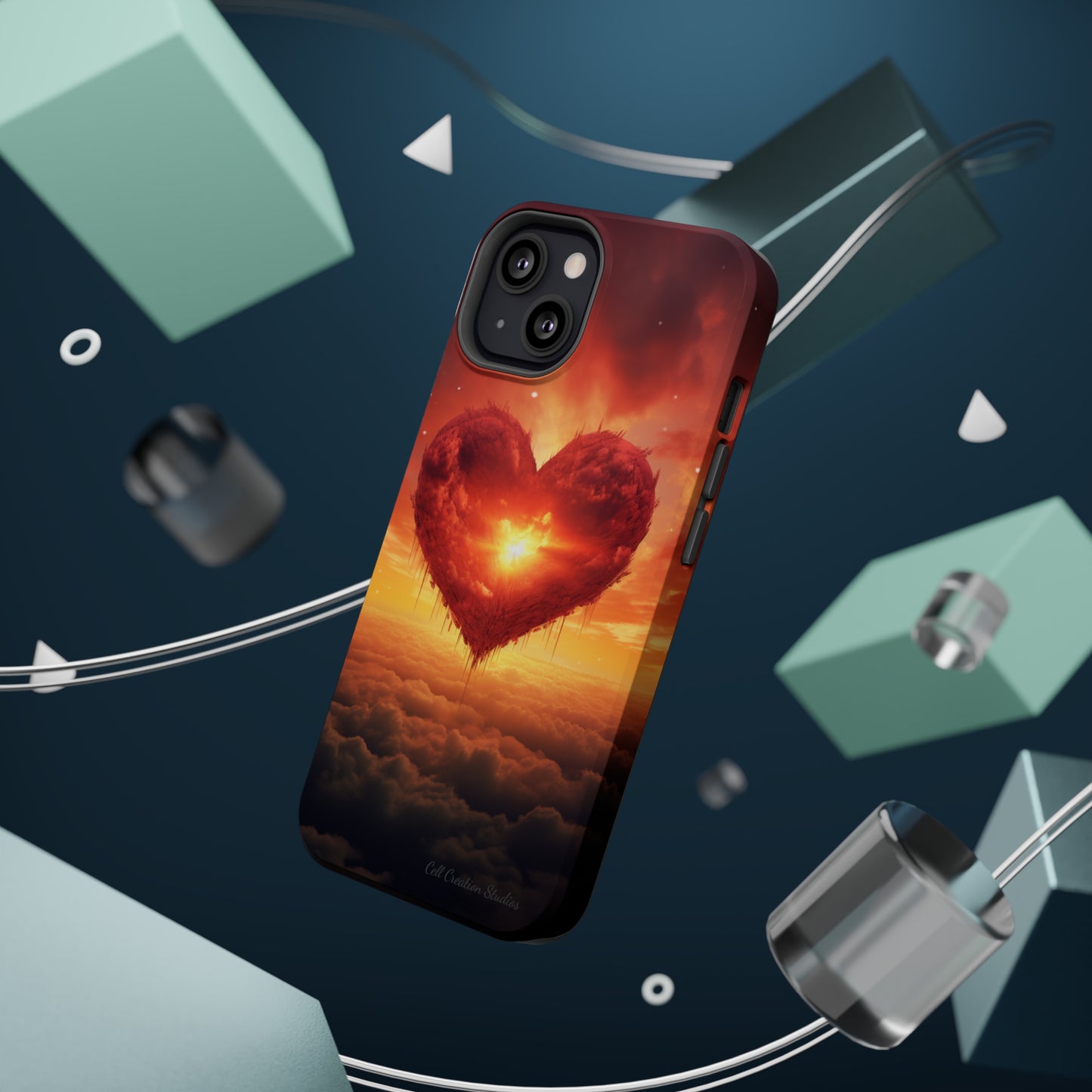 Introducing the "Sky-Heart Radiance" Cell Phone Case – Carry Love's Glow Everywhere You Go -MagSafe Tough Cases