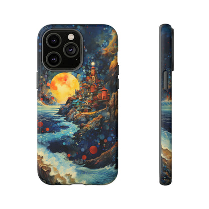 "Moonlit Coastal Vista" -Tough iPhone Cases