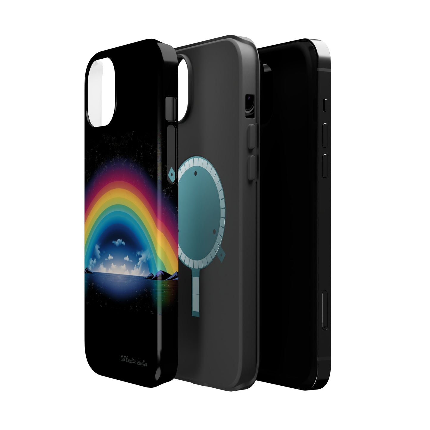 "Vibrant Skies: Rainbow Sunset" Cell Phone Case -MagSafe Tough Cases