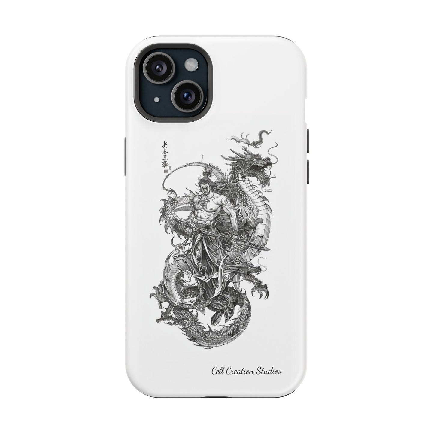 "Samurai and Dragon Sketch" -MagSafe Tough iPhone Cases