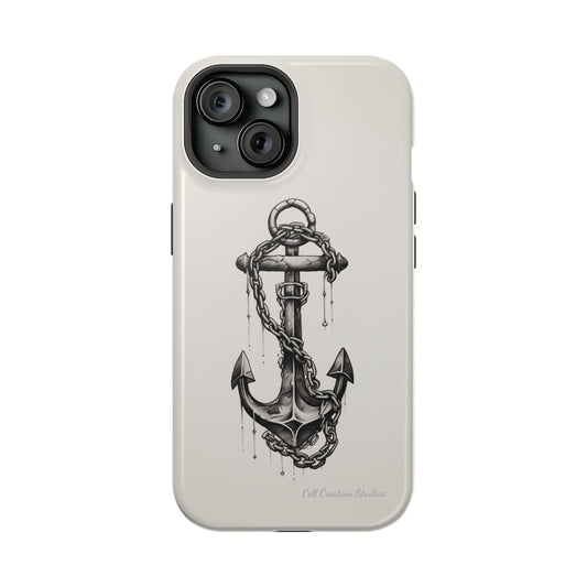 "Nautical Elegance Anchor" -MagSafe Tough iPhone Cases