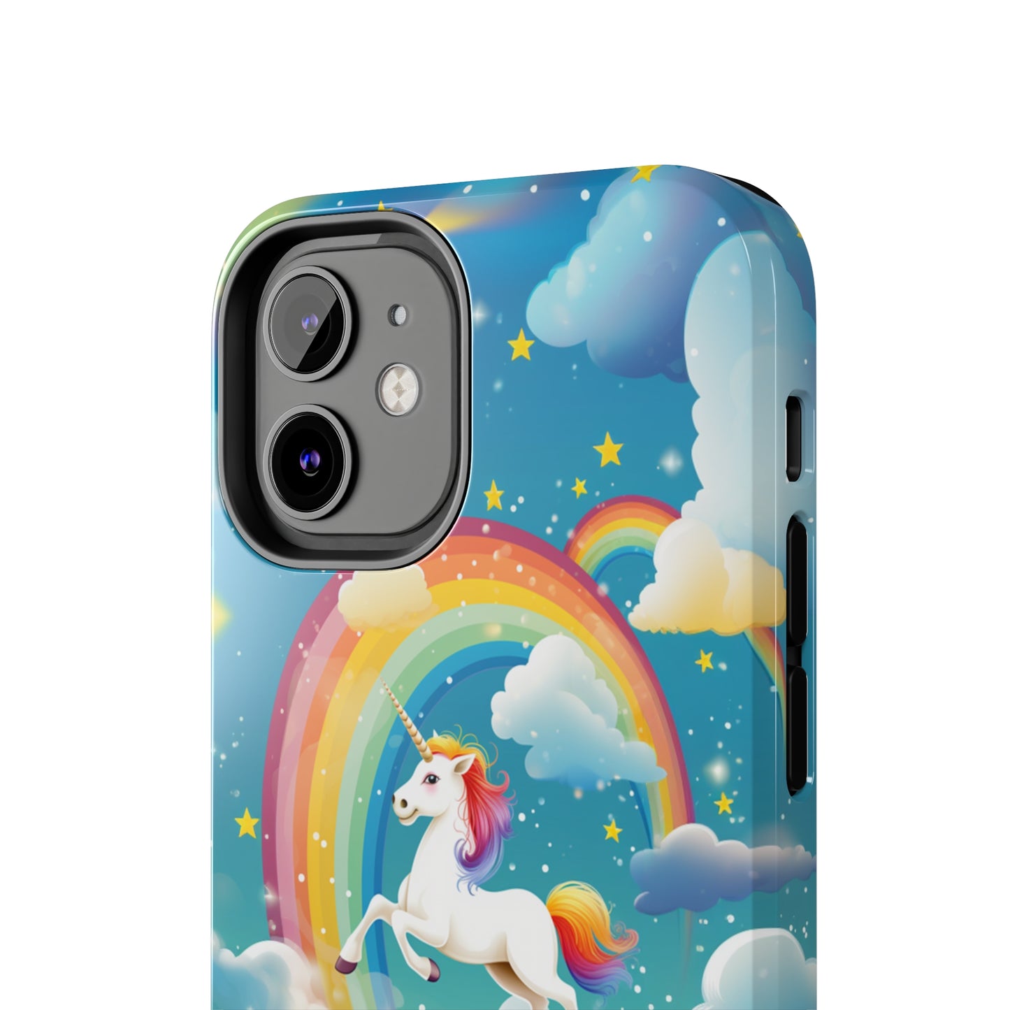 Introducing the "Rainbow Soar" Cell Phone Case – Embark on a Whimsical Journey with a Flying Unicorn -Tough Phone Cases