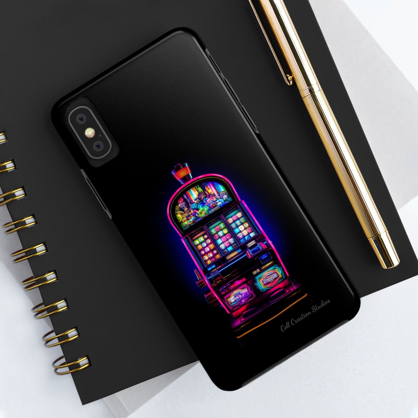 Introducing the "Vibrant Slot Frenzy" Cell Phone Case – Experience the Thrill of Colors and Luck -Tough Phone Cases