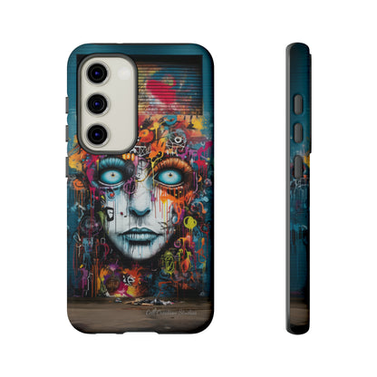 Elevate Your Style with our "Graffiti Face Concrete Wall" Phone Case -Tough Cases