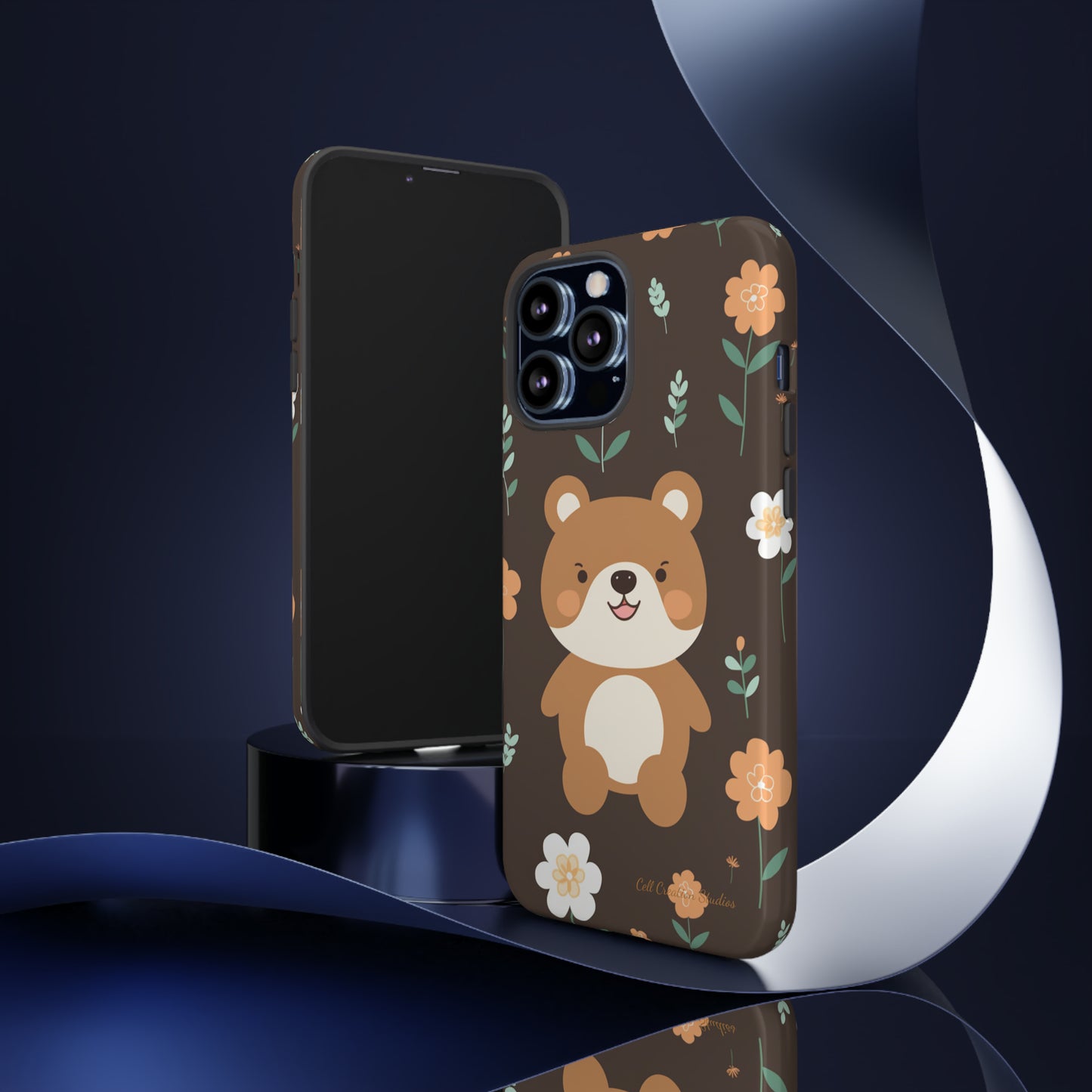 "Floral Bear Elegance" -Tough Phone Cases