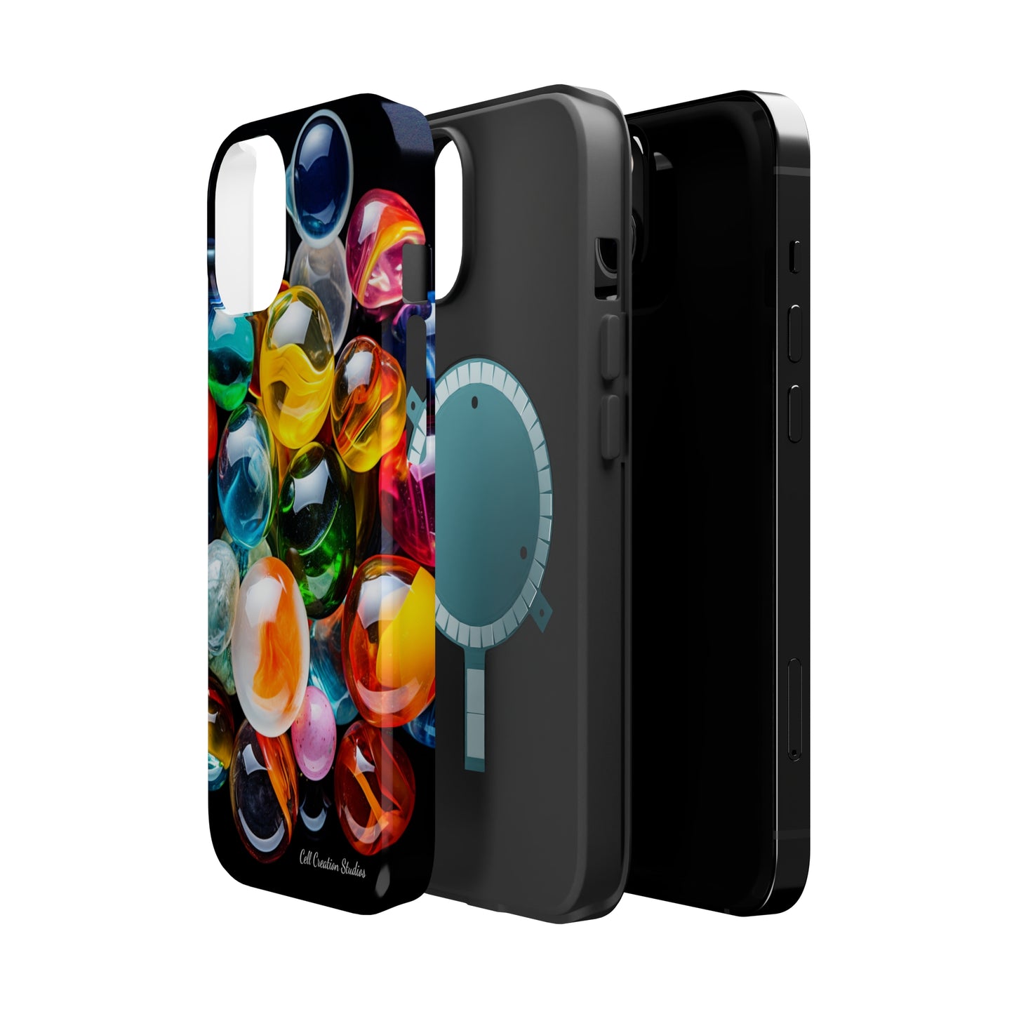 Introducing the "Vibrant Marbles Mosaic" Cell Phone Case – Carry a Kaleidoscope of Colors! -MagSafe Tough Cases