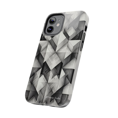 The "Black and White Geometric Pattern" Cell Phone Case- Elevate Your Phone's Style-Tough Phone Cases