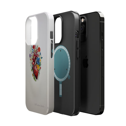 "Floral Heart Harmony" -MagSafe Tough iPhone Cases