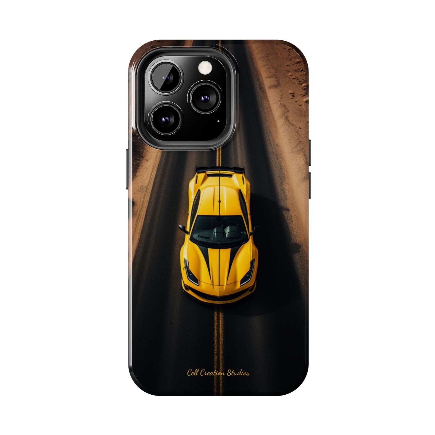 Introducing the "Desert Speedster" Cell Phone Case – Feel the Thrill of a Ferrari Racing through the Desert! -Tough Phone Cases