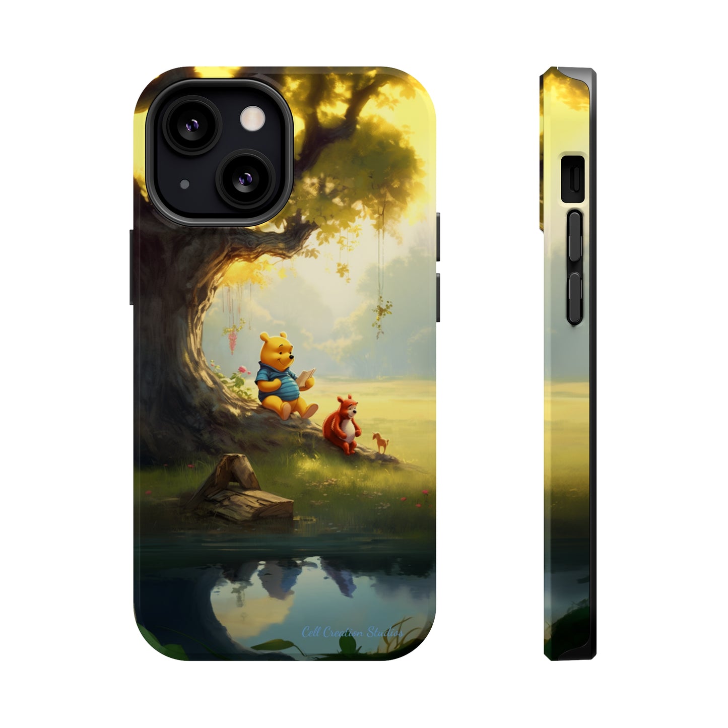 Introducing the "Winnie-The-Pooh Storytime" Cell Phone Case – A Nostalgic Journey with Friends -MagSafe Tough Cases