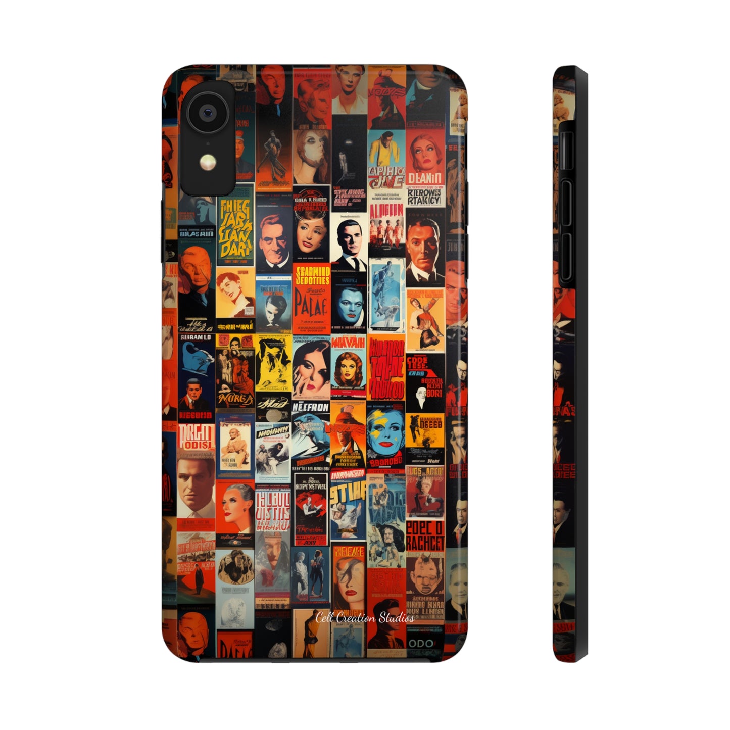 Introducing the "Vintage Movie Poster Collage" Cell Phone Case – Timeless Hollywood Charm -Tough Phone Cases