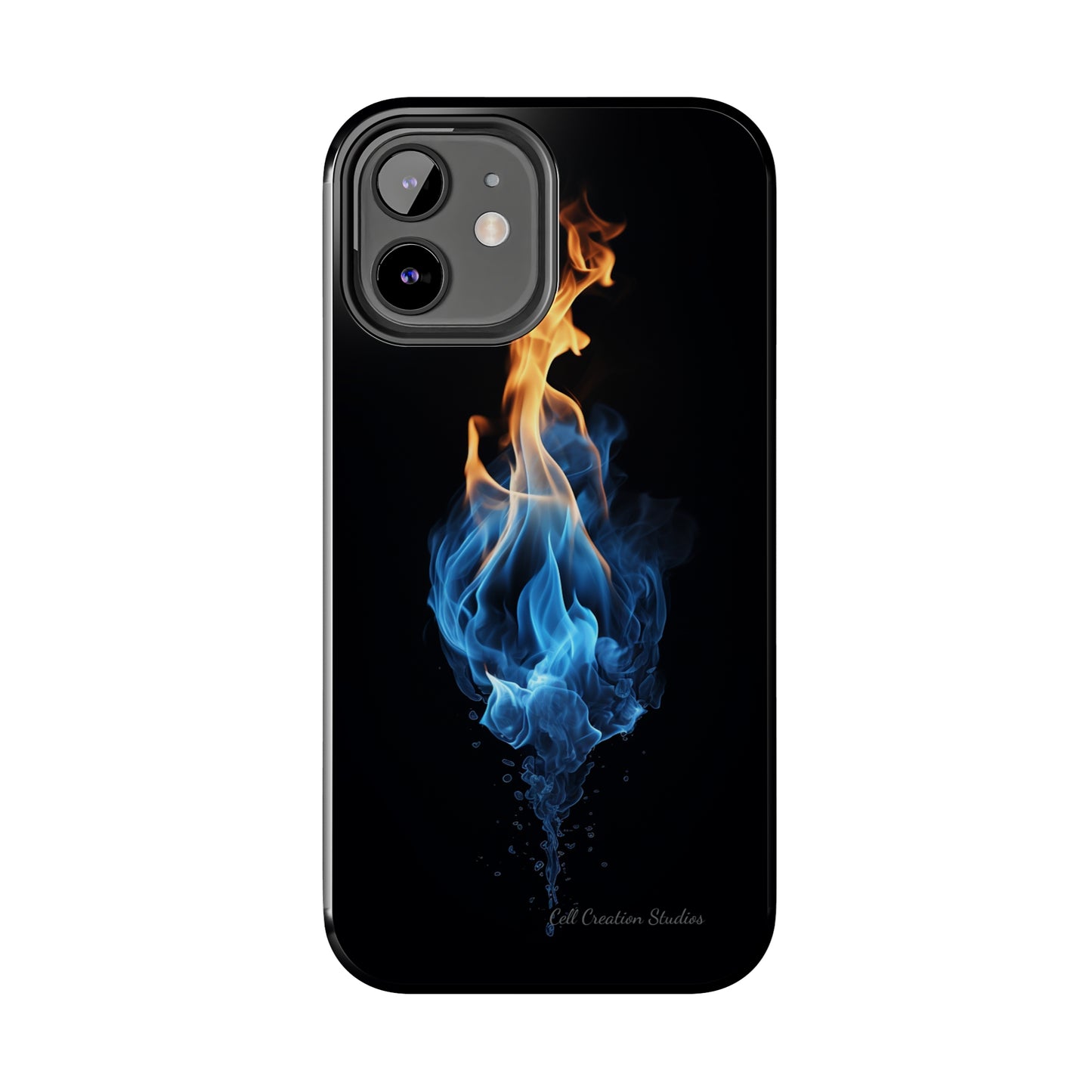 "Elegant Blue and Orange Flame" Phone Case: Ignite Your Style -Tough Phone Cases