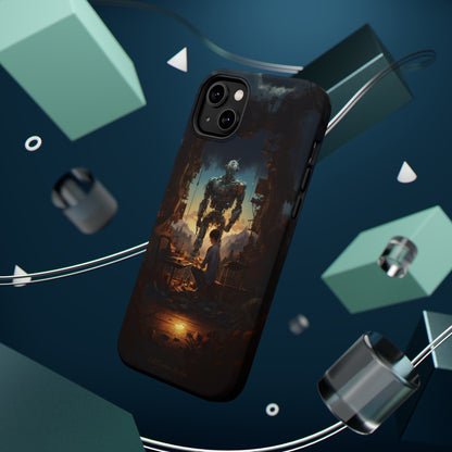 Introducing the "Mechanical Bond" Cell Phone Case – Witness a Captivating Moment of Giant Robot and Boy -MagSafe Tough Cases