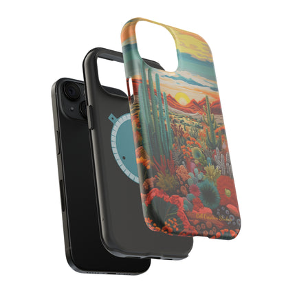 "Desert Bloom Embroidery" -MagSafe Tough iPhone Cases