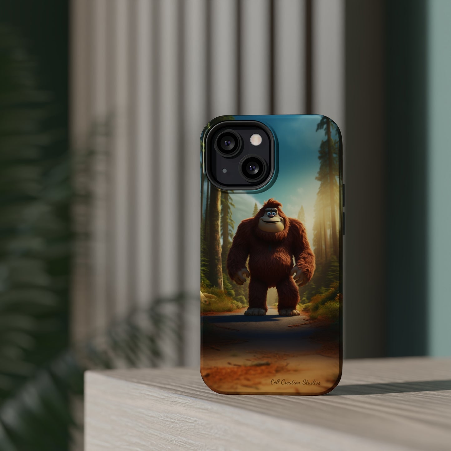 The "Trail Trekker" Bigfoot Cartoon Phone Case -MagSafe Tough Cases