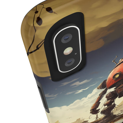 Introducing the "Urban Encounter" Cell Phone Case – Witness the Epic Convergence of Man and Giant Robot -Tough Phone Cases