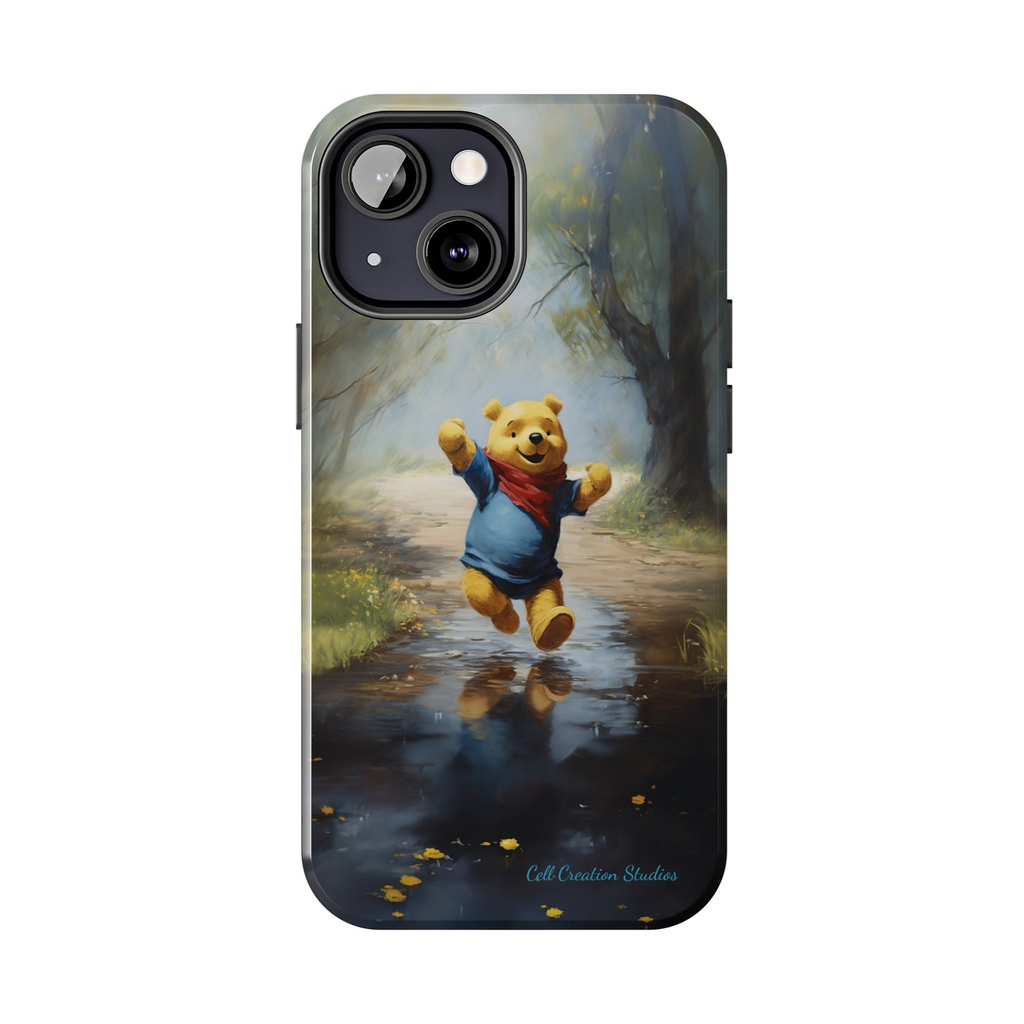 Introducing the "Winnie-The-Pooh Puddle Splash" Cell Phone Case – A Splash of Nostalgic Fun -Tough Phone Cases