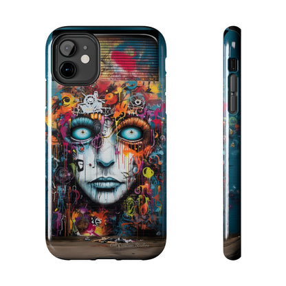 Elevate Your Style with our "Graffiti Face Concrete Wall" Phone Case -Tough Phone Cases