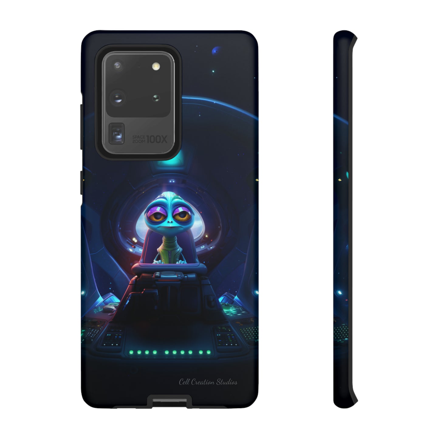 The "Cosmic Cruising Bored Alien" Phone Case -Tough Cases